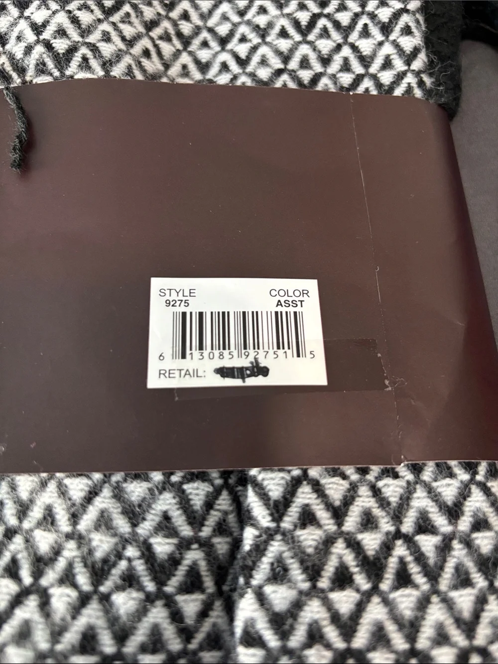 Altare Black & White Geometric Woven Scarf